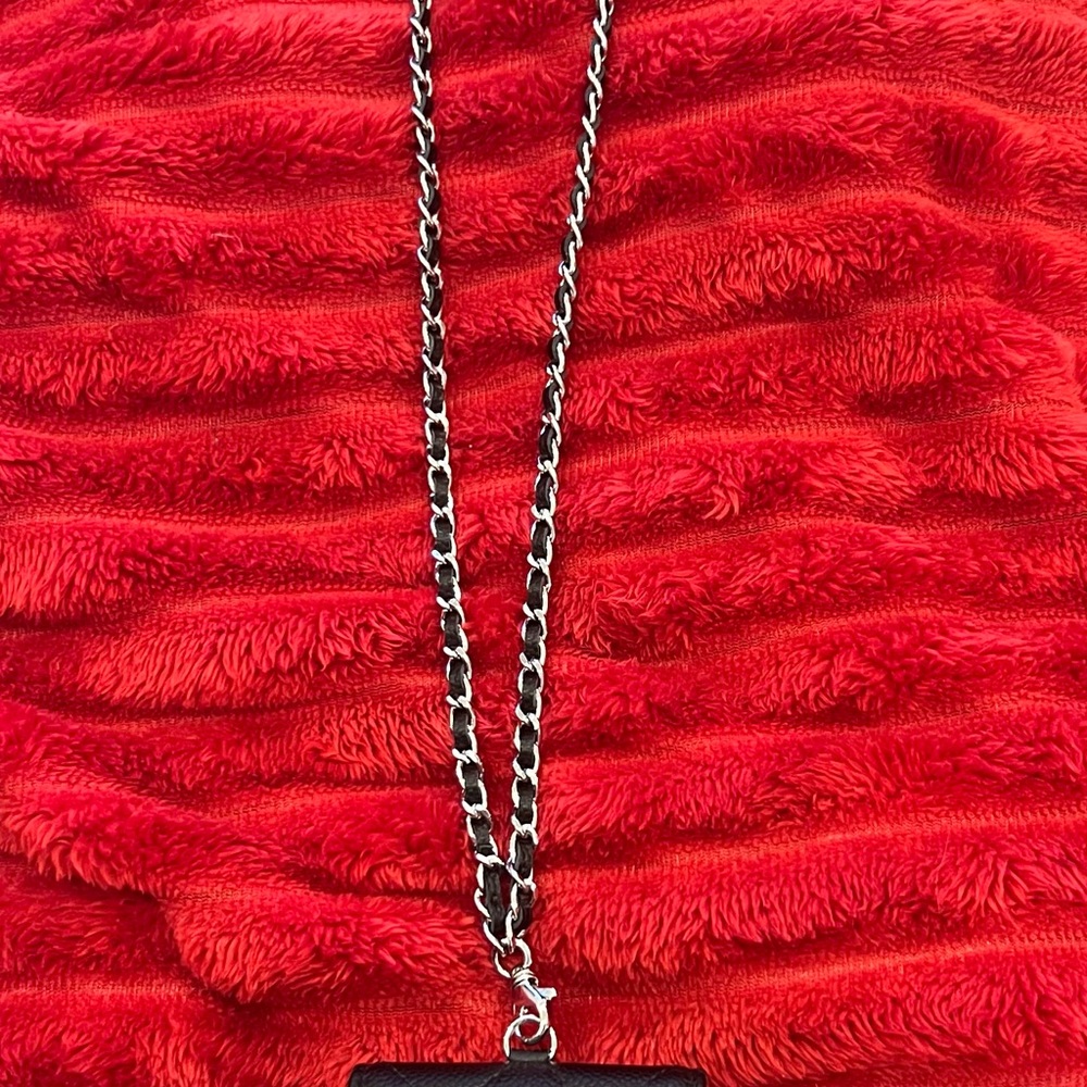 CHANEL Black Mini Bag with Silver Chain - Picture 2 of 11